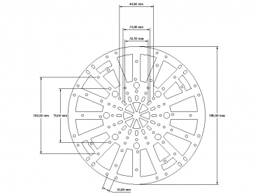 Okto Center Plate 1,5mm GFK Quad/X8/Okto Universal Eco Center Plate