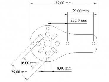 Motor mount for the X525 1,5 mm GFK