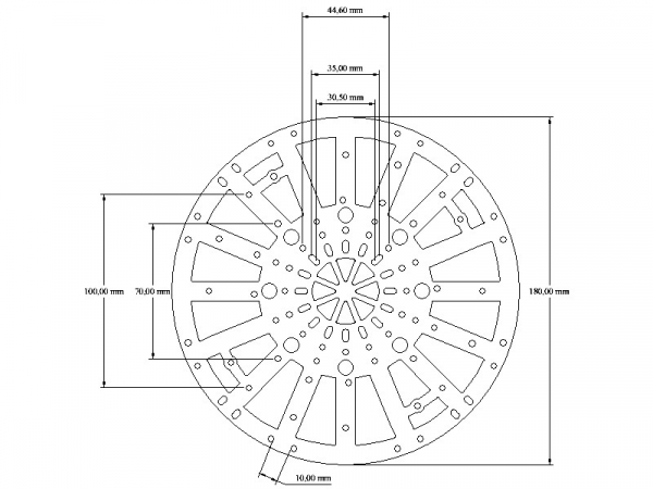 Okto Center Plate 1,5mm GFK Quad/X8/Okto Universal Eco Center Plate